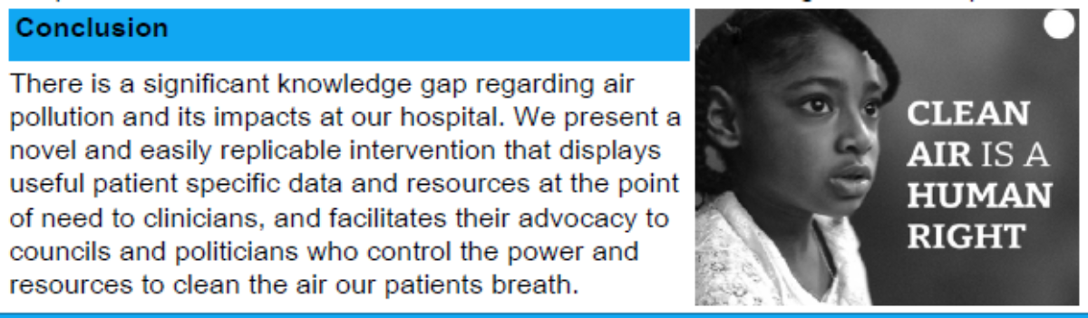 Poster presented at RCPCH conference Glasgow May 2023