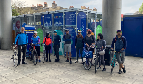 Riders from multiple NHS trusts take part in one of 5 rides linking 27 London Hospitals in 2022