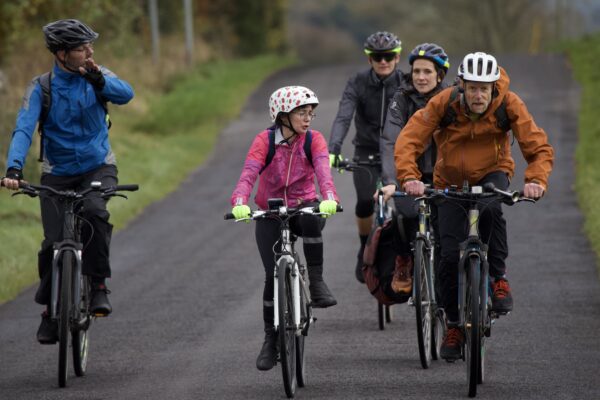 Tony riding with the group